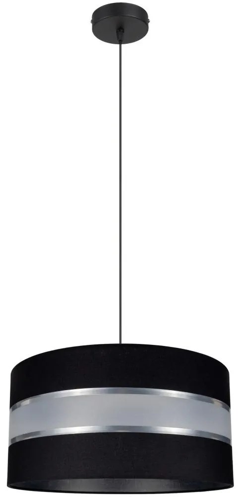 Csillár zsinóron CORAL 1xE27/60W/230V fekete