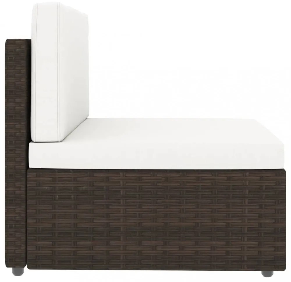 vidaXL 10 részes barna polyrattan kerti ülőgarnitúra