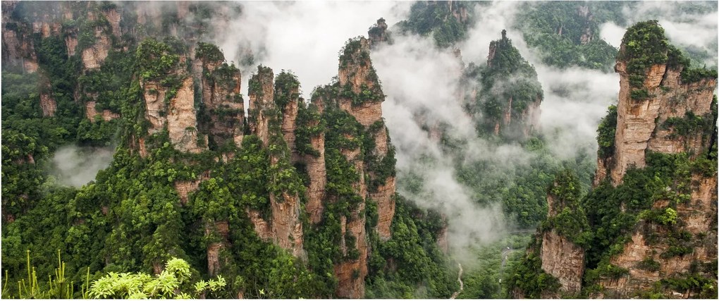 Kép - Zhangjiajie Nemzeti Park, Kína (120x50 cm)
