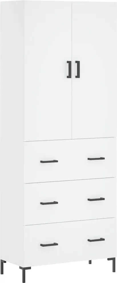vidaXL fehér szerelt fa magasszekrény 69,5 x 34 x 180 cm