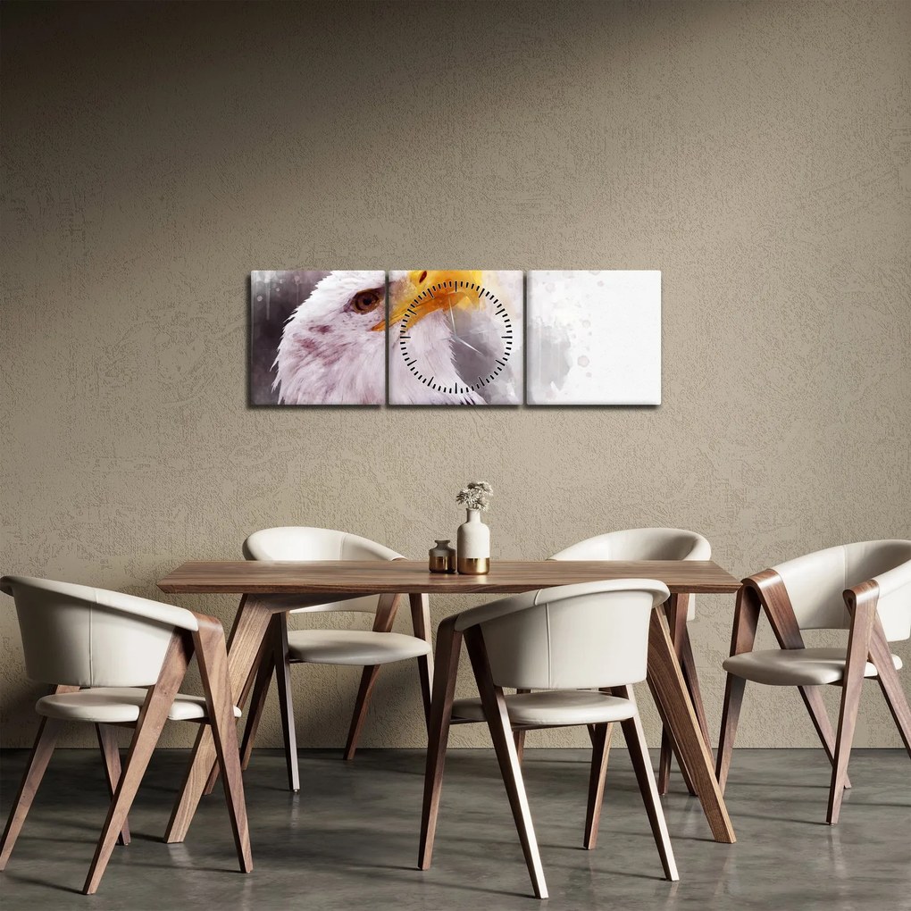 Egy sas képe (órával) (90x30 cm)