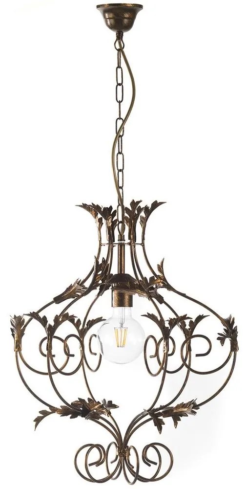 ONLI - Csillár láncon CONTESSA 1xE27/22W/230V bronz