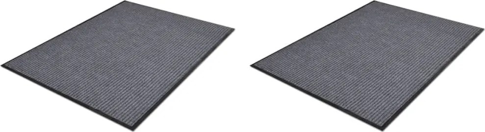 vidaXL 2 db szürke PVC lábtörlő 90 x 60 cm