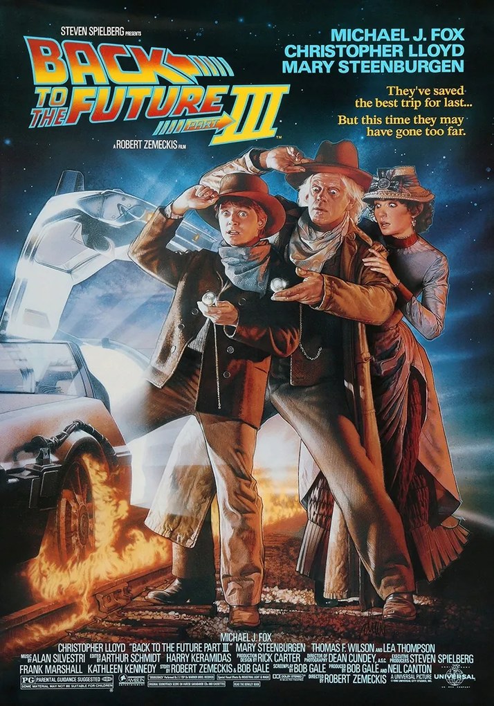 Poszter Vissza a jövőbe 3 (1990) Back to the Future III 91,5x61cm #341