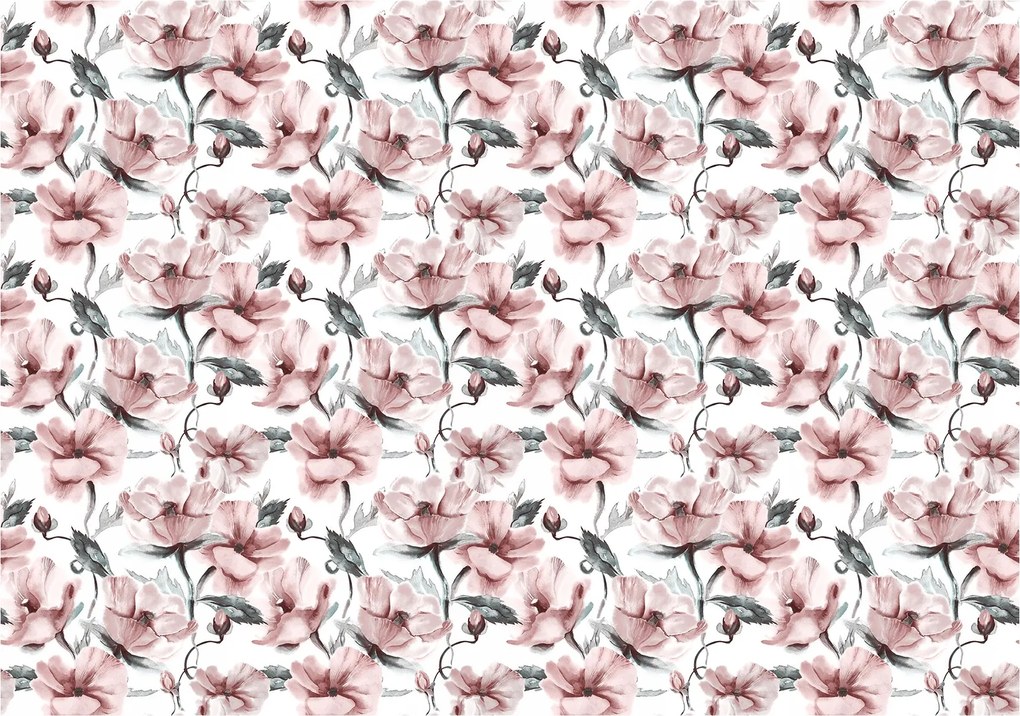 Fotótapéta Akvarell Pasztell virágok a gyerekszobába 200x140 +ragasztó