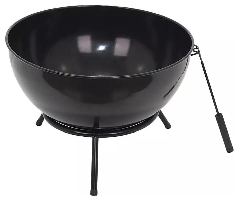 Hordozható fatüzelésű tűzrakó 57x30 cm fekete