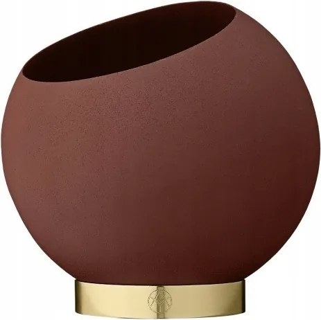 Aytm Globe Fém Virágtartó 17 cm Bordó Arany Alap