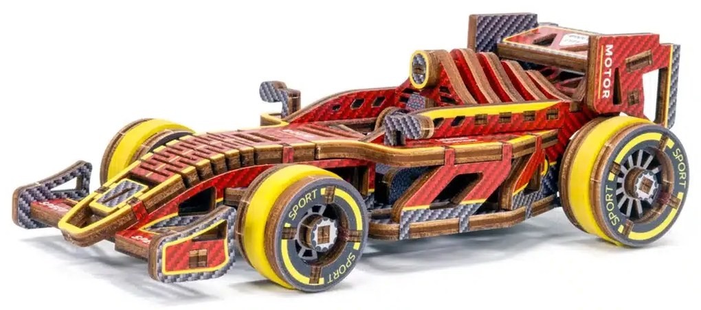 Bolid versenyautó 3D fa puzzle &#8211; Limitált kiadás