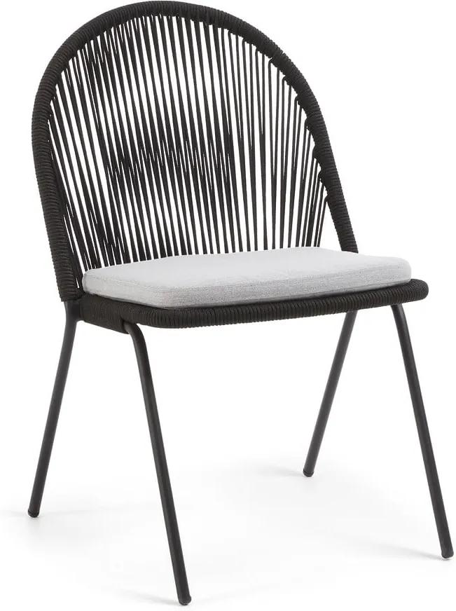 Stand fekete acélszerkezetű kerti szék - La Forma