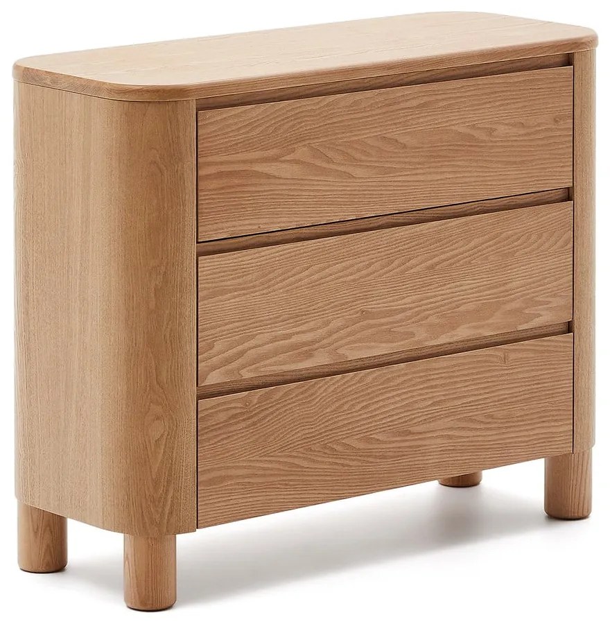 Natúr színű komód kőrisfa dekorral 120x80x40 cm Salaya – Kave Home