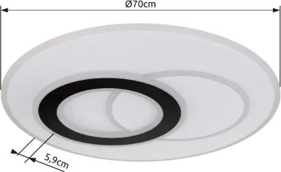 GLOBO 485250-60SH JACQUES Kerek Mennyezeti Lámpa IP20