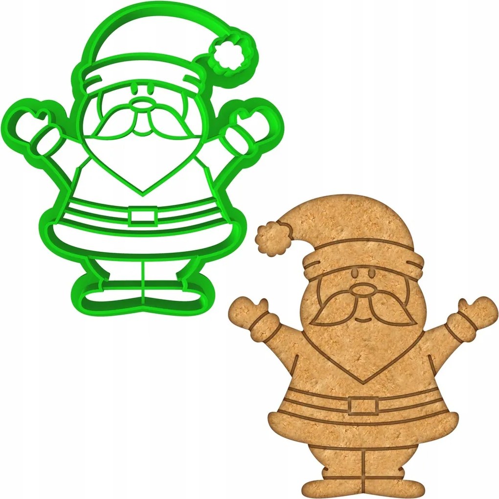 Karácsonyi Forma Mézeskalács lyukasztó Karácsony Mikulás 8cm