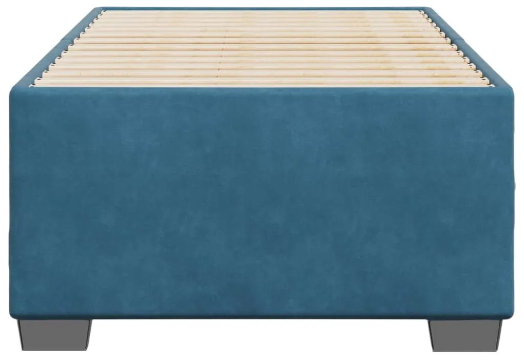 kék bársony ágykeret 80 x 200 cm