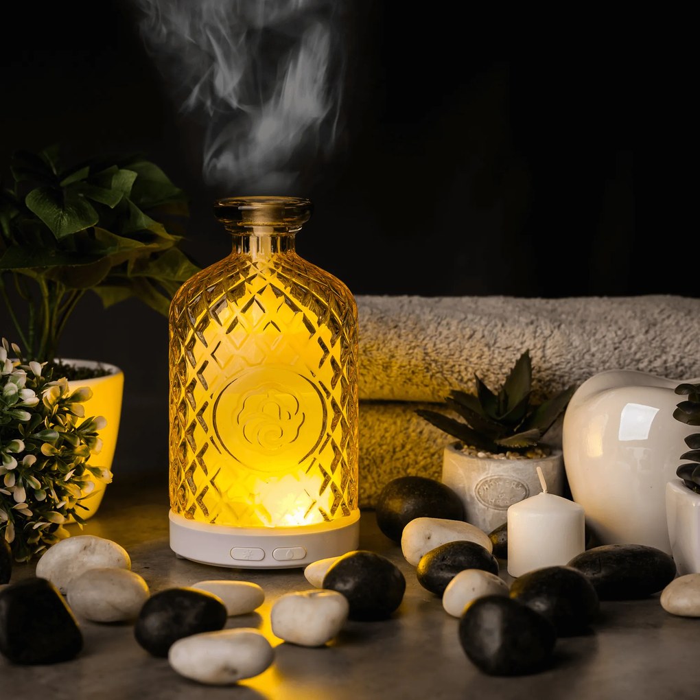Ultrahangos aroma diffúzor, sárga, GILI