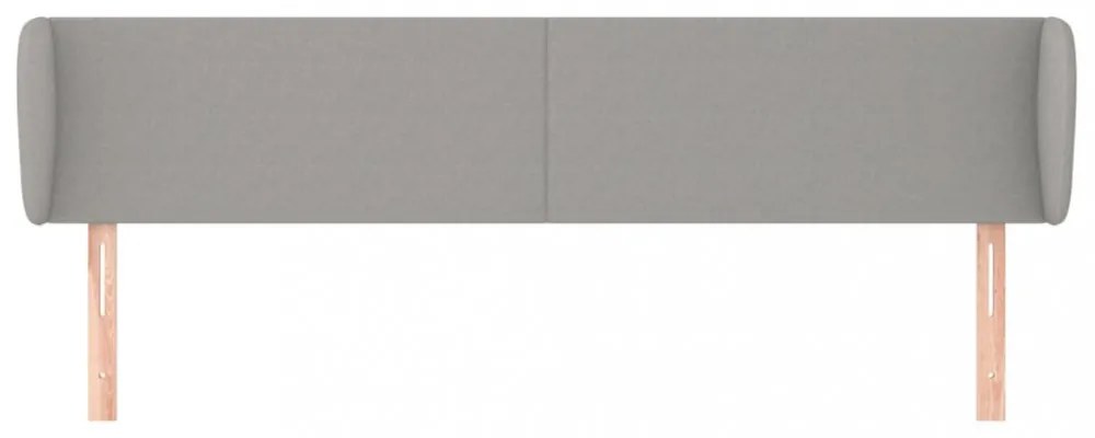 világosszürke szövet fejtámla szárnyakkal 203x23x78/88 cm
