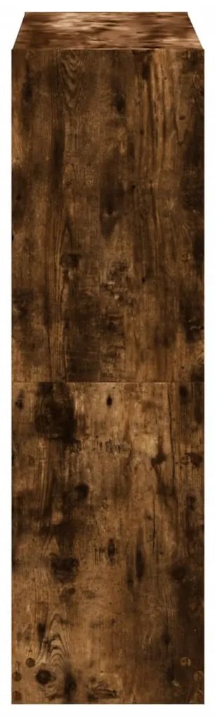 füstös tölgy színű szerelt fa könyvespolc 102 x 32 x 108 cm