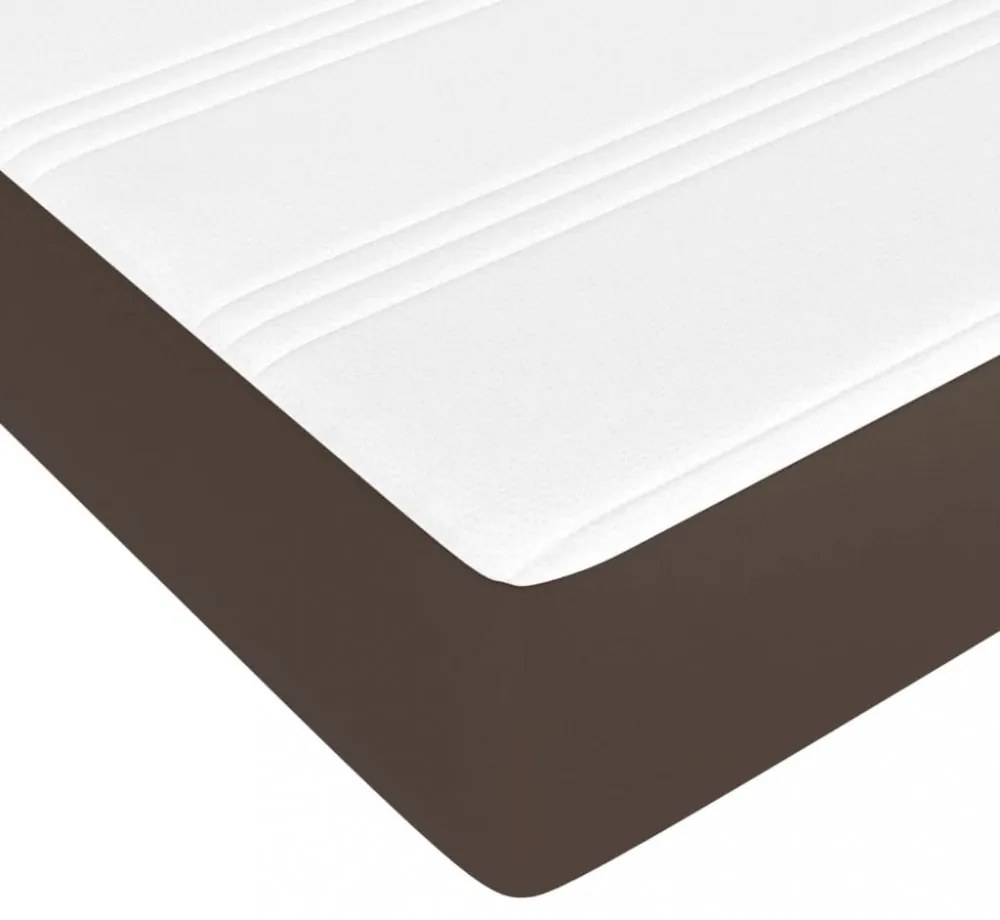 vidaXL barna műbőr zsebrugós ágymatrac 90x200x20 cm