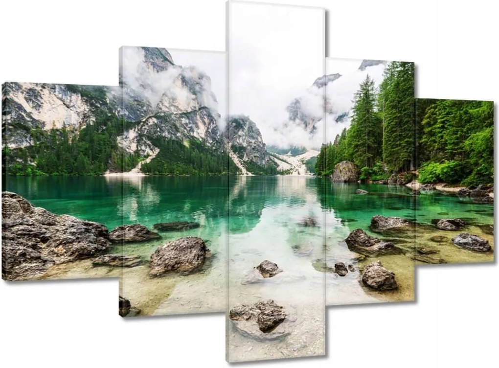 Vászonkép 100x70 Hegyi tó