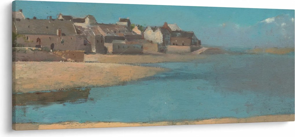 Kép - Odilon Redon, Village by the Sea in Brittany, reprodukciók (120x50 cm)