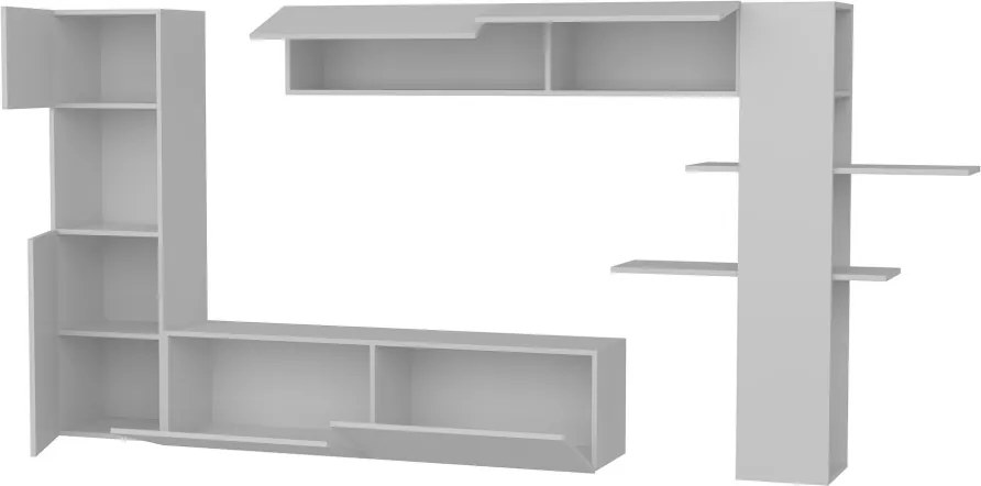TV-állvány, fehér, 215 cm