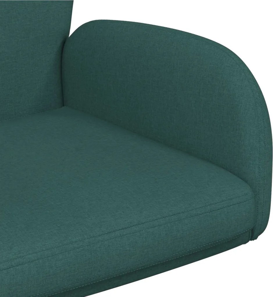 vidaXL Forgós Íróasztali Székek 4 db 54 x 58 x 90 cm Sötétzöld Szövet