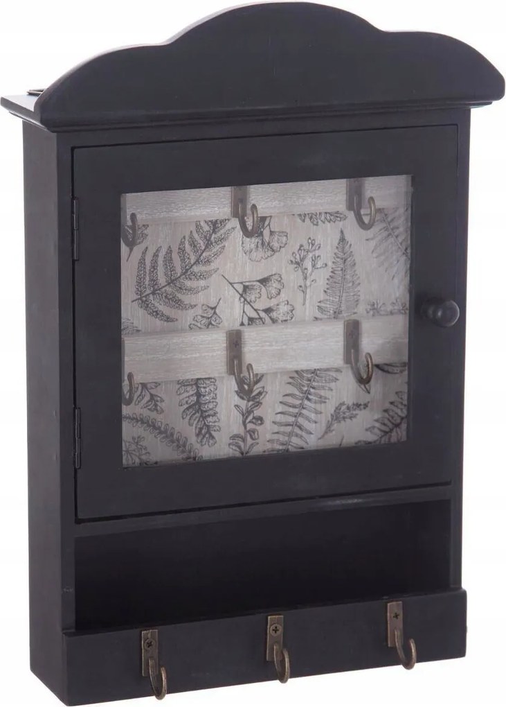 Retro Stílusú Kulcstartó Zárható Fa Szekrény 28,5X20 CM