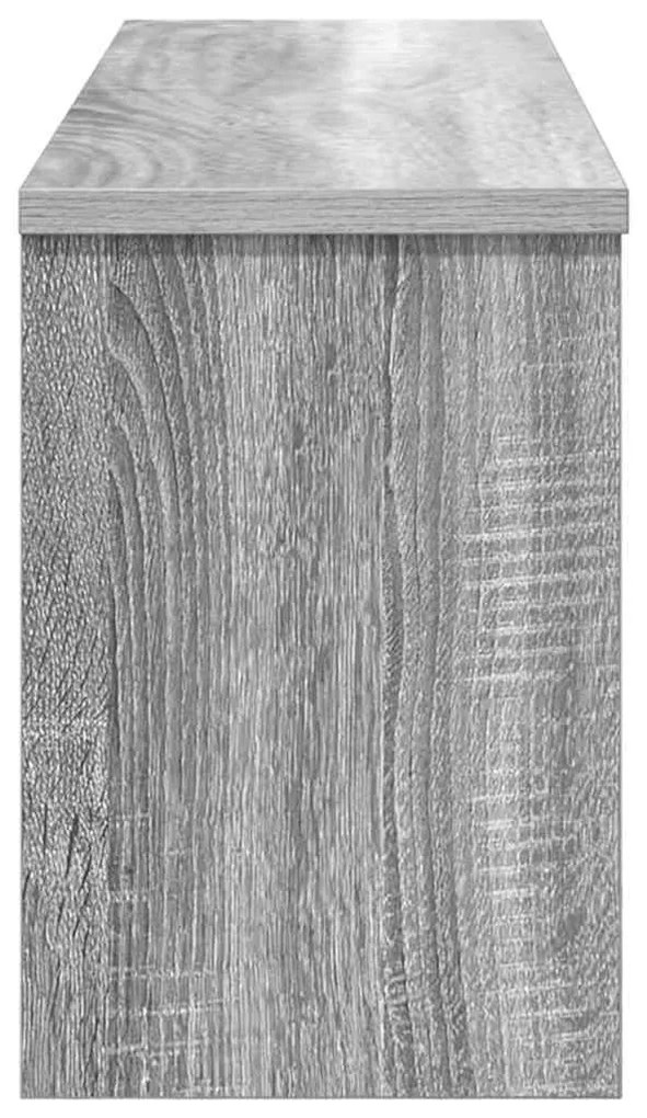 Fali Kabáthorog polcokkal Szürke sonoma 80 x 20 x 30 cm Faanyag