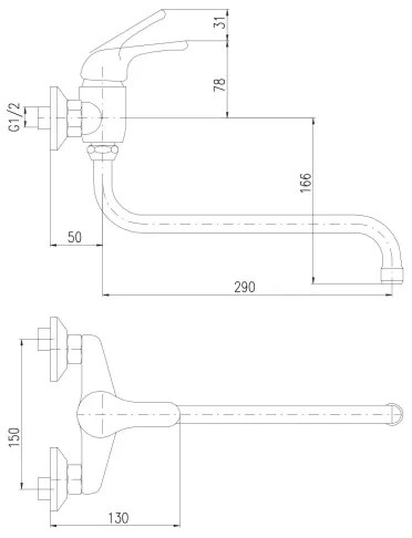 RAV Slezák SA001.5/22 - Mosogató/mosdó csaptelep SAZAVA fényes króm