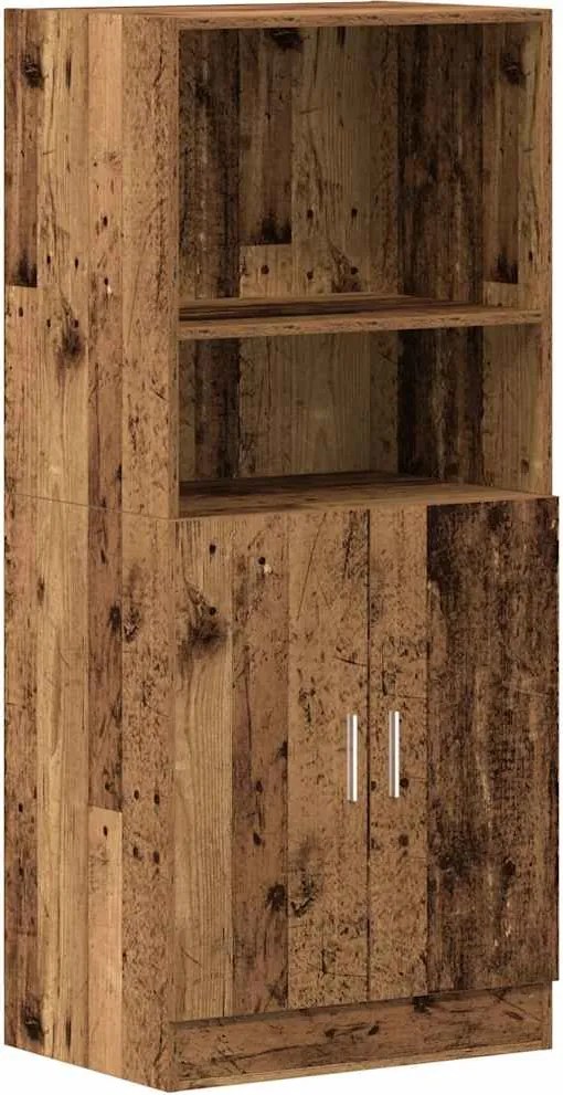 vidaXL antik fa színű szerelt fa konyhaszekrény 57x41,5x131,5 cm