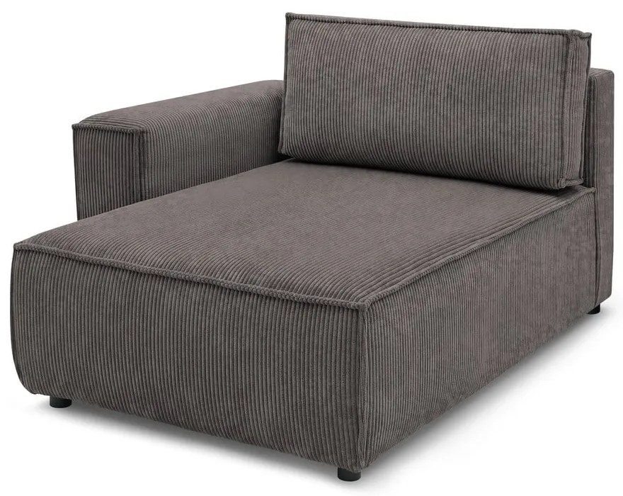 Világosbarna kordbársony kanapé modul (bal oldali) Nihad modular – Bobochic Paris