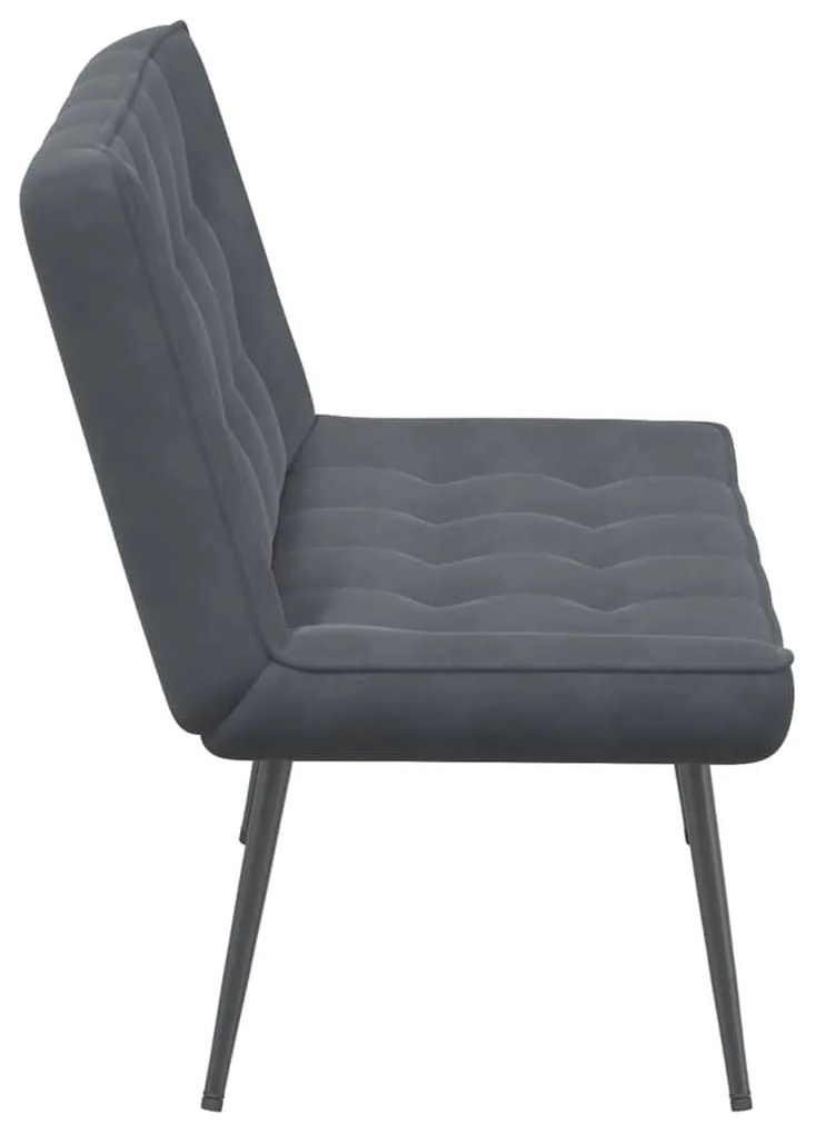 vidaXL sötétszürke bársonypad 110 x 74 x 84 cm