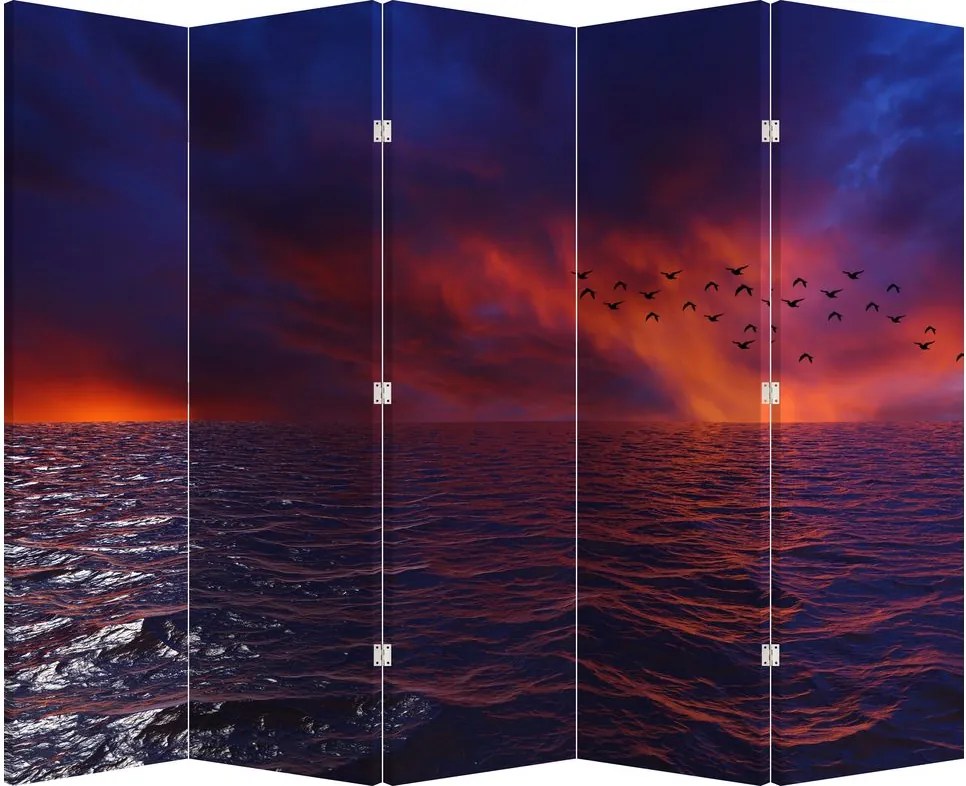 Paraván - Tengeri a madarakkal (210x170 cm)