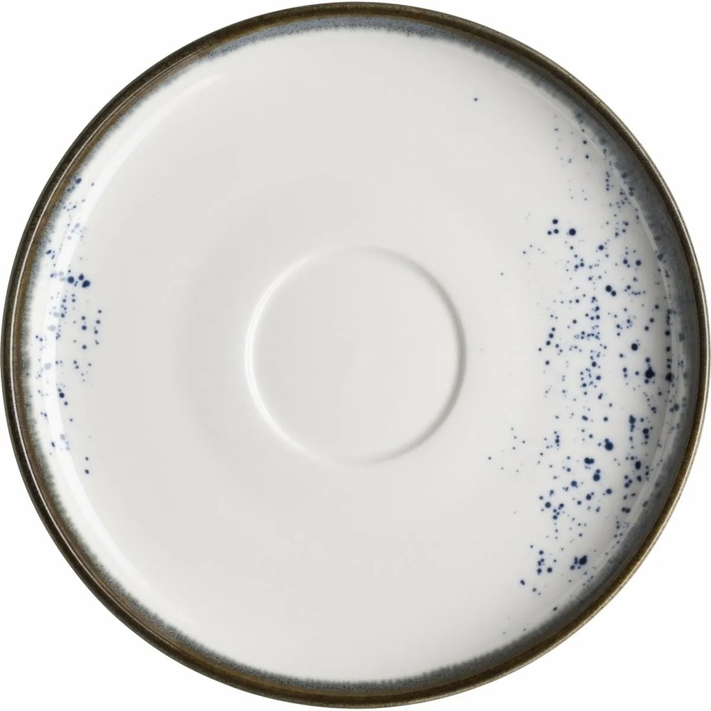 Mäser Kávécsészealj Pintar Fehér kék pöttyök 14 cm, L