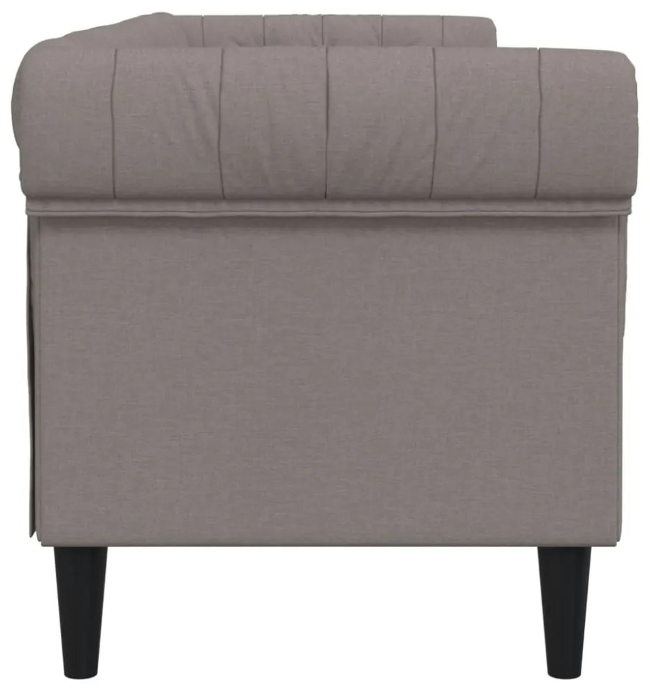 tópszínű 3 személyes szövet Chesterfield kanapé