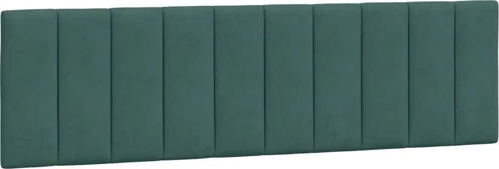 sötétzöld bársony fejtámla párna Hanko 180 cm