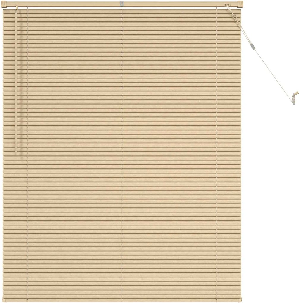 vidaXL Zsaluzia Állítható Világos barna mintával 150 x 110 cm PVC