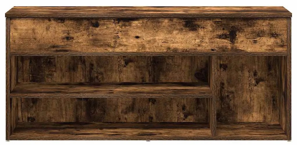 füstös tölgy színű szerelt fa cipőpolc 102x30,5x45 cm