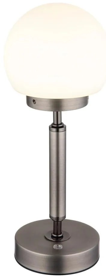 Globo 21033A-LED Újratölthető érintős asztali lámpa HAKU LED/2,5W/5V 2700/4000/6500K antracit