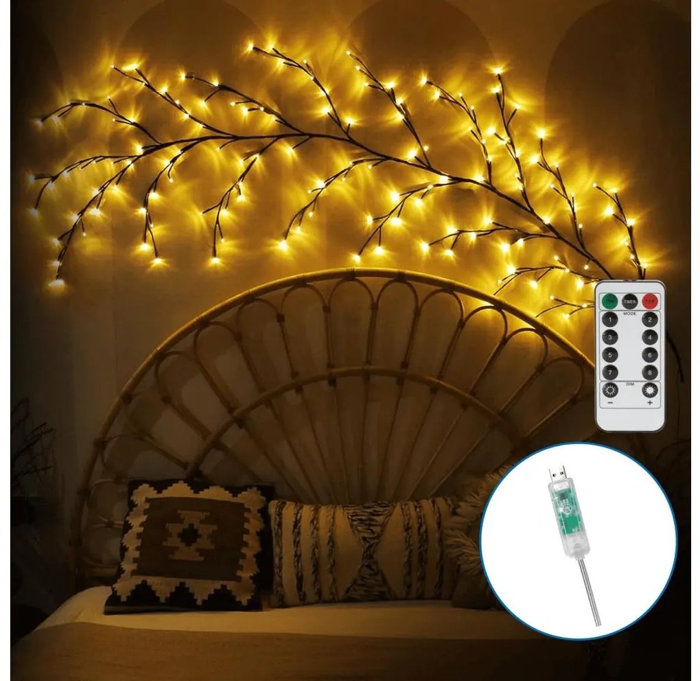 Aigostar - LED Fali dekoráció 144xLED/5W/5V meleg fehér