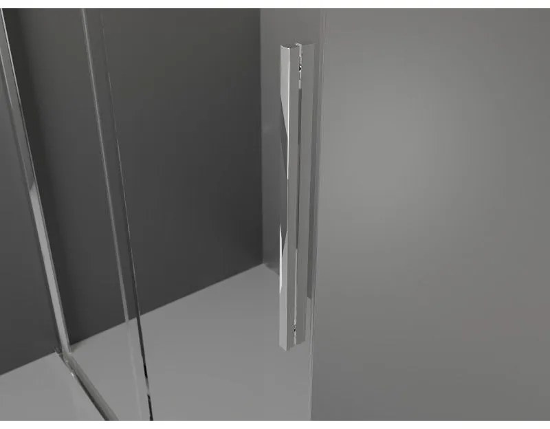 Mexen Velar, tolóajtós zuhanykabin 150 (ajtó) x 70 (fal) cm, 8mm átlátszó üveg, króm profil, 871-150-070-01-01