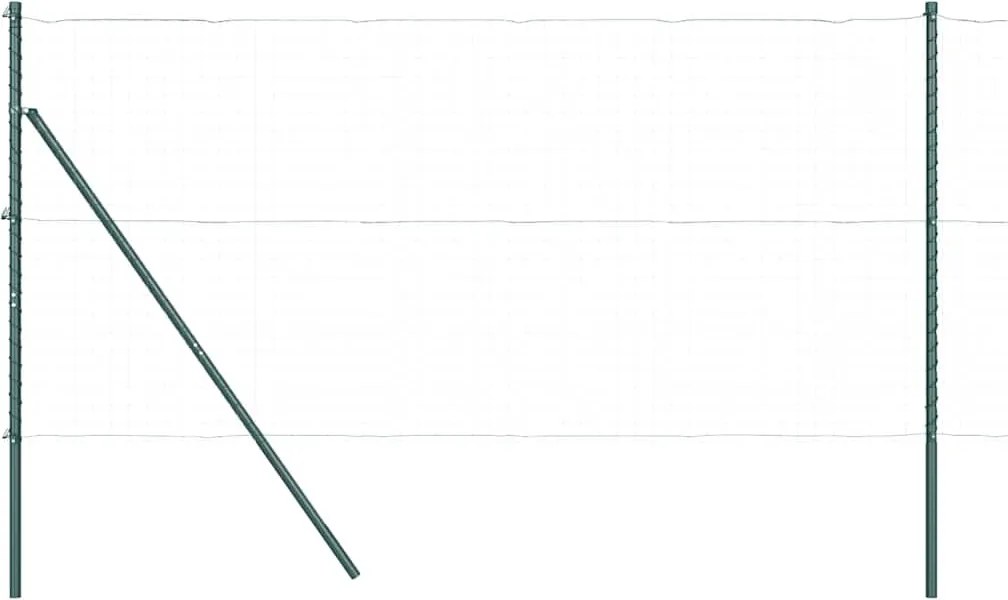 vidaXL Kerítésoszlop 52 pcs Zöld 3,2 x 3,2 x 150 cm