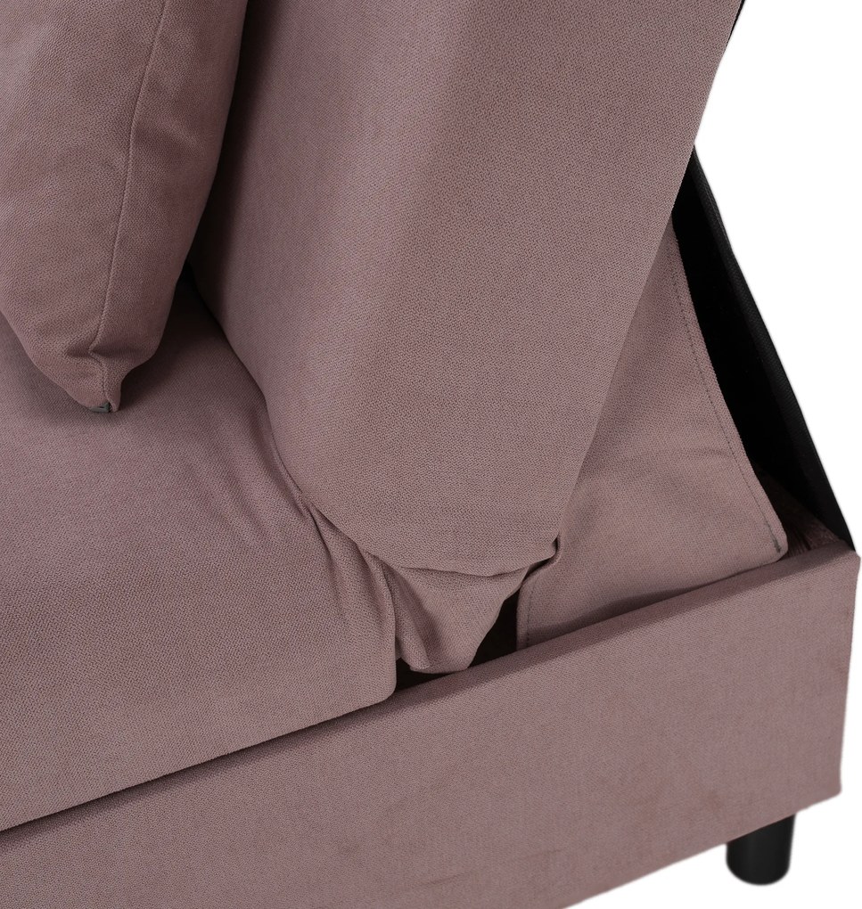 Kihúzható kanapé, rózsaszín, ALADA