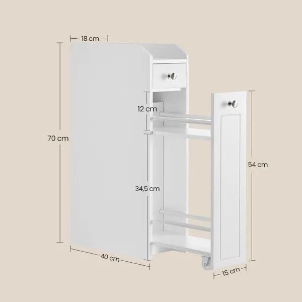 ZURI fehér szekrény