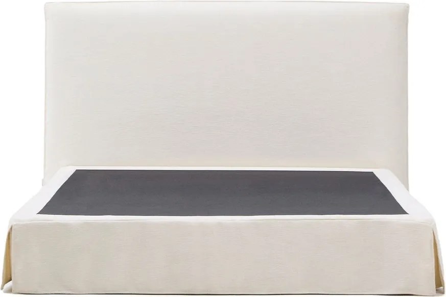 Fehér kárpitozott franciaágy 180x200 cm Jaira – Kave Home