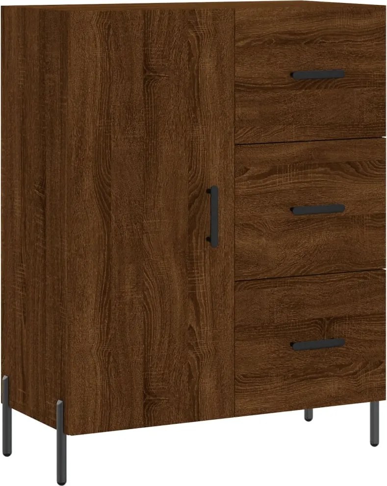 vidaXL barna tölgy színű szerelt fa tálalószekrény 69,5 x 34 x 90 cm