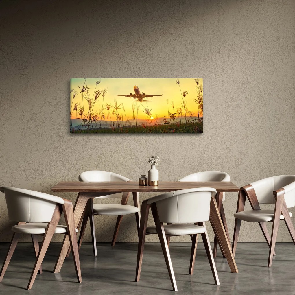 Kép a repülőgép felszállásáról (120x50 cm)