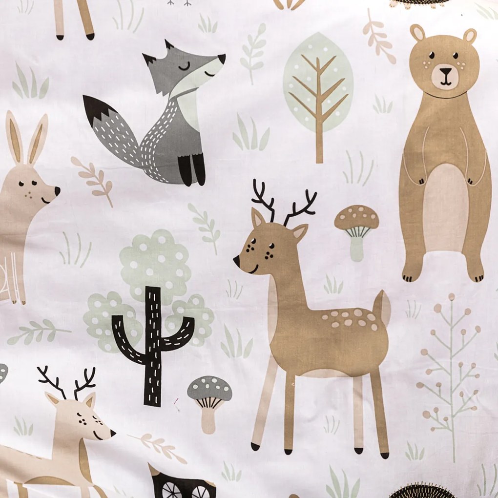 4Home Nordic Friends gyerek pamut ágyneműhuzat, 100 x 135 cm, 40 x 60 cm