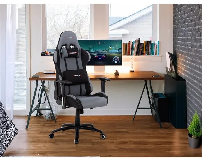 Szürke Szövet Irodai Főnöki Szék, Hinta Mechanikával. KA-F01 GREY