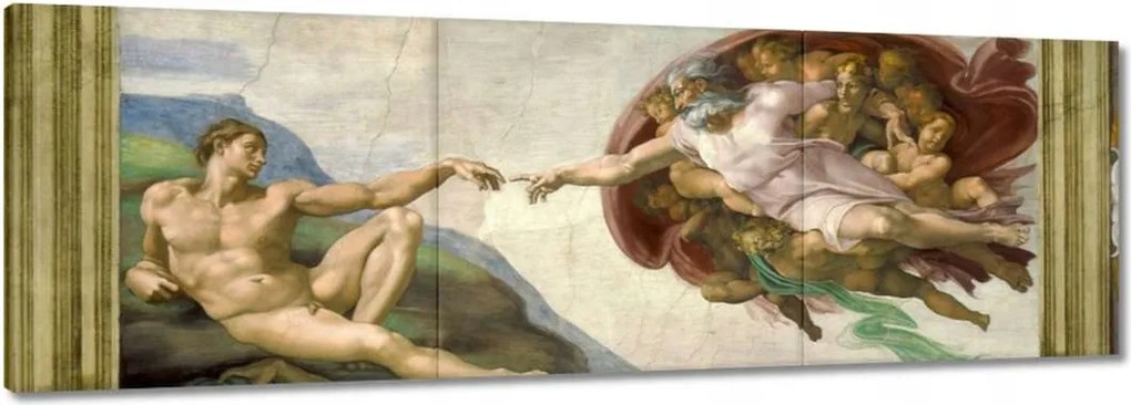 Vászonkép 90x30 Ádám teremtése