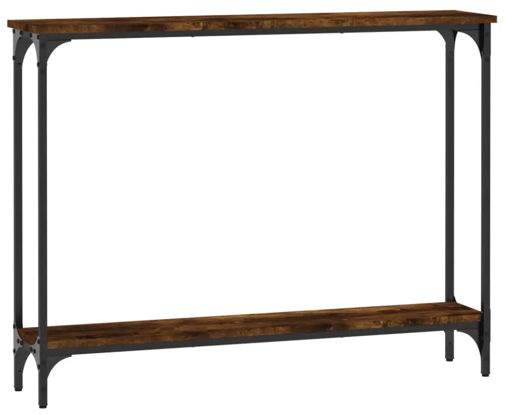 füstös tölgy színű szerelt fa tálalóasztal 100x22,5x75 cm